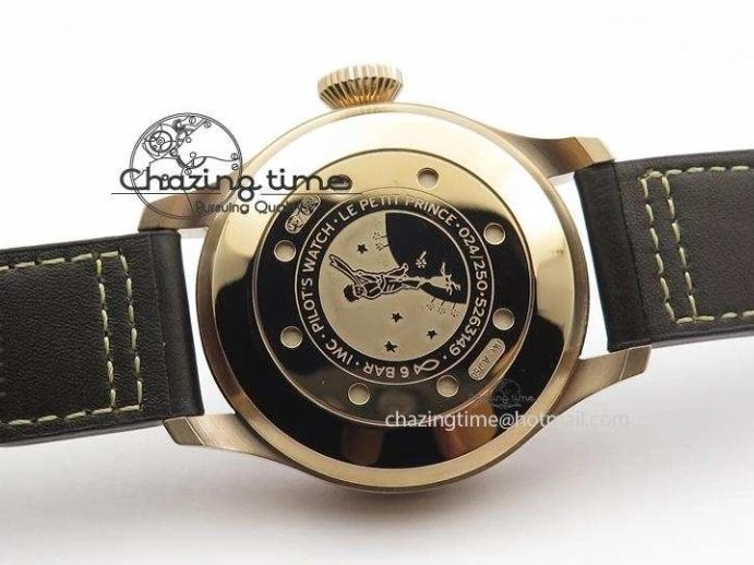 MIROTIME 0705 Big Pilot IW500909 RG ZF 1:1 Best Edition Le Petit Prince On Brown Leather Strap A Breathable 7293
